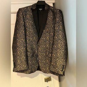 Mens Gold leopard blazer from Straight to hell size 46